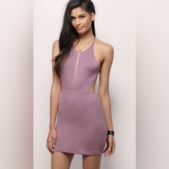 Tobi Mauve Enchanted In Love backless bodycon dress size medium NWT - Picture 4 of 9